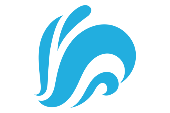 Blue Flow Logo: An Abstract Water Motion Symbol for Modern Brands