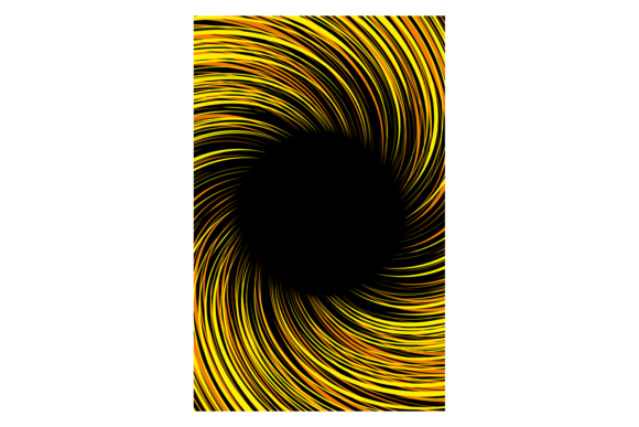 Bright Yellow Speed Lines: Spiral Motion in Modern Design