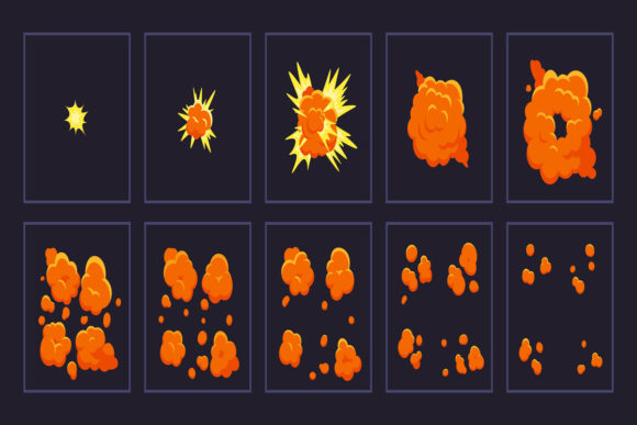 Cartoon Motion Explosions: Ignite Your Designs with Dynamic Energy