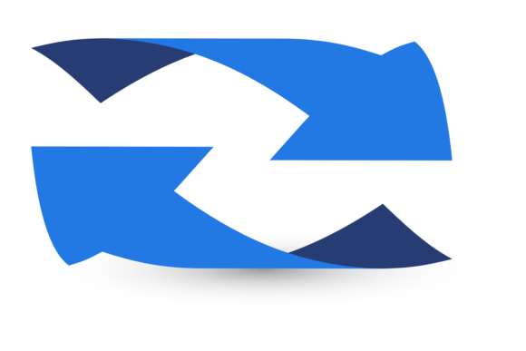 Curved Arrows: Dynamic Blue 3D Motion Symbols for Modern Design