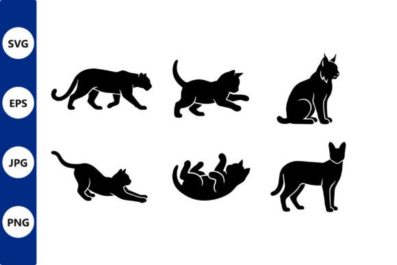 Dynamic Cat Silhouettes: Motion in Every Vector