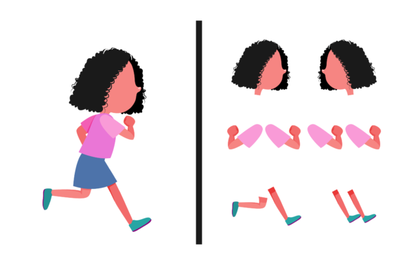 Dynamic Design: Woman Character Active Motion Set