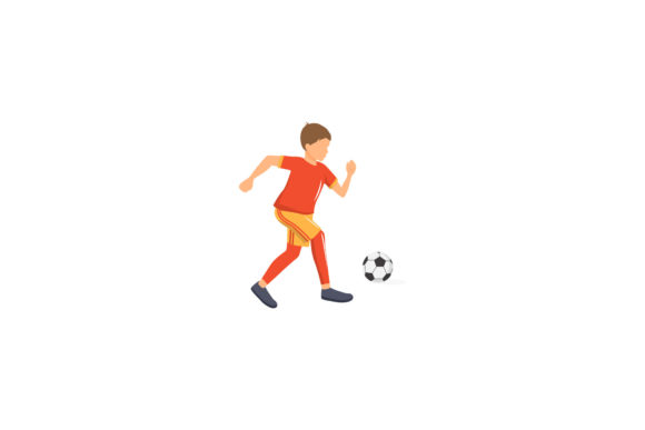 Dynamic Motion: The Sport Soccer Dribbling Motion Design Art Style