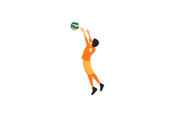 Dynamic Sport Volleyball Smash Motion Design Art