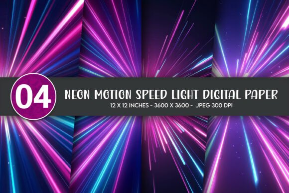 Neon Motion Speed Light Digital Paper: A Creative Asset Guide
