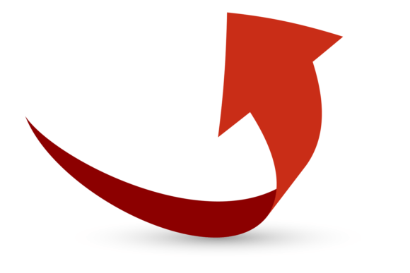 Red Arrow: 3D Perspective Upward Motion Explained