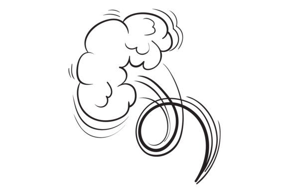 Spiral Air Motion Comic Effect. Smoke Cl