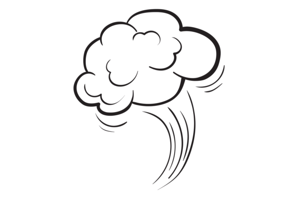 Visualizing Impact: Dust Cloud Comic Effect. Air Blow Motion