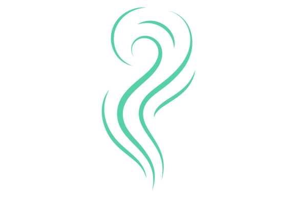 Warm Air Motion Lines: Hot Smoke Symbol for Dynamic Design