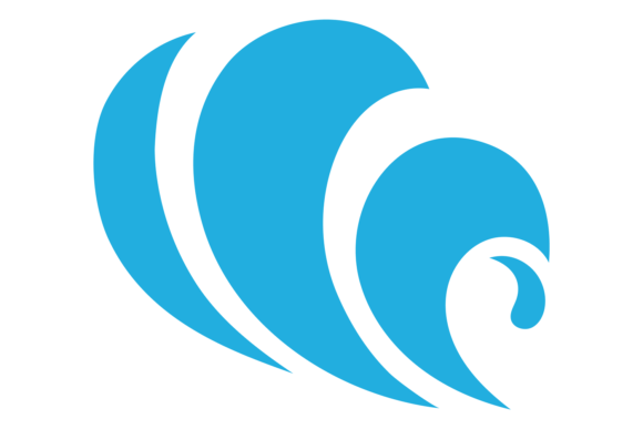 Water Swirl Icon: The Blue Liquid Motion Logo for Dynamic Brands