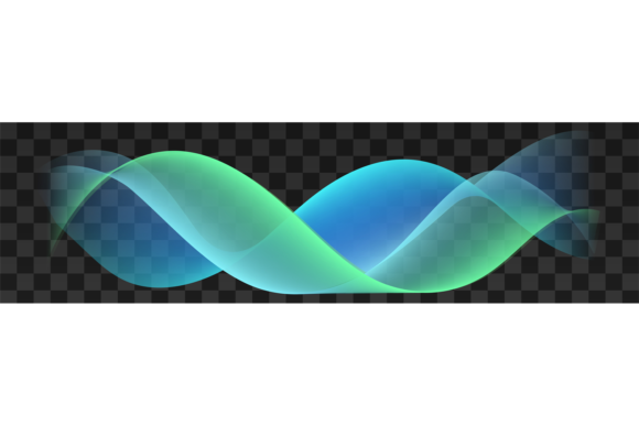Wavy Motion Lines: Smooth Blue and Green for Dynamic Design